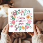 HAPPY MOTHERS DAY CARD Floral Mothers Day Card Nan Card Mum Card
