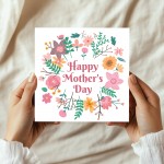 HAPPY MOTHERS DAY CARD Floral Mothers Day Card Nan Card Mum Card