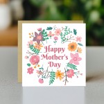 HAPPY MOTHERS DAY CARD Floral Mothers Day Card Nan Card Mum Card