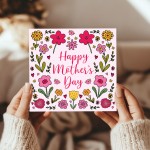 Floral Mothers Day Card, Nan Card, Mum Card, Card From Daughter