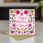 Floral Mothers Day Card, Nan Card, Mum Card, Card From Daughter