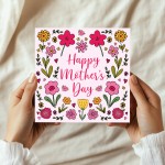 Floral Mothers Day Card, Nan Card, Mum Card, Card From Daughter