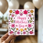 Floral Mothers Day Card, Nan Card, Mum Card, Card From Daughter