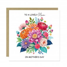 Mothers Day Card For Mum Lovely Mum On Mothers Da, Mum Card