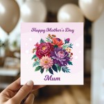 Happy Mothers Day Mum Card Mothers Day Card Mum Card