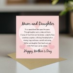 Happy Mothers Day Card Mum And Daughter Card For Mum