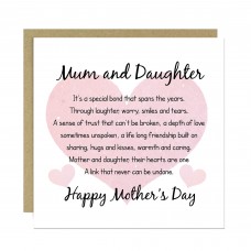 Mothers Day Card For Mum Mother Mum And Daughter Card Mum Poem