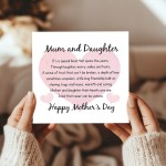Mothers Day Card For Mum Mother Mum And Daughter Card Mum Poem