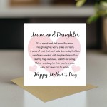 Mothers Day Card For Mum Mother Mum And Daughter Card Mum Poem