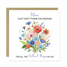 Birthday Card For Mum Mothers Day Card Thank You Card For Mum