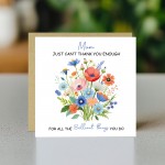 Birthday Card For Mum Mothers Day Card Thank You Card For Mum