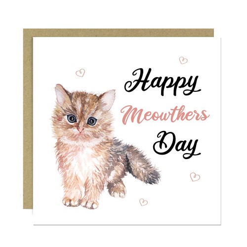 Cat Mother's Day Card, Cute Card for Mums, Mothers Day Cards