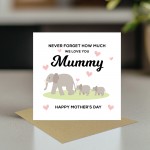 Elephant Mothers Day Card For A Special Mummy Card From Daughter