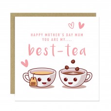 Happy Mothers Day Card To My Best Tea, Mummy Card, Bestie Card