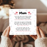 Mothers Day Card Mothers Day Card Poem Thank You Card From Son