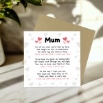 Mothers Day Card Mothers Day Card Poem Thank You Card From Son