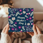 Mother's Day Card, Card for Mum Floral Design Mothers Day Card