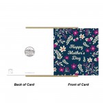 Mother's Day Card, Card for Mum Floral Design Mothers Day Card