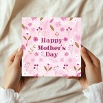 Mothers Day Card, Pink Floral Design, For Mum, For Mummy