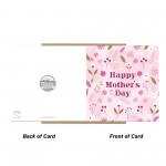 Mothers Day Card, Pink Floral Design, For Mum, For Mummy