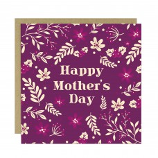 Floral Mother's Day Card with Kraft Envelope Elegant Floral