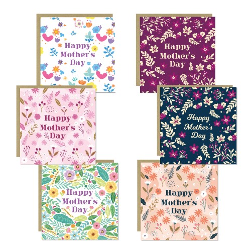 Happy Mothers Day Card Multi Pack Mothers Day Cards Set Of 6