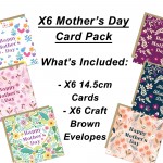 Happy Mothers Day Card Multi Pack Mothers Day Cards Set Of 6