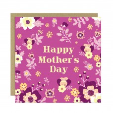 Floral Mothers Day Card With Kraft Envelope Elegant Card
