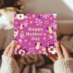 Floral Mothers Day Card With Kraft Envelope Elegant Card