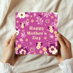 Floral Mothers Day Card With Kraft Envelope Elegant Card
