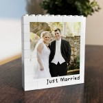 Personalised Just Married Wedding Gifts Photo Building Block