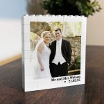 Personalised Mr And Mrs Wedding Gifts Photo Building Block