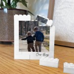 Personalised Our Boys Photo Block Gift For Son Custom Family