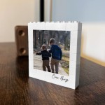 Personalised Our Boys Photo Block Gift For Son Custom Family