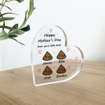 Personalised Mum Gift Mothers Day Gift Heart Plaque Funny