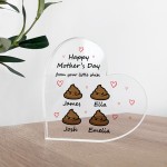 Personalised Mum Gift Mothers Day Gift Heart Plaque Funny