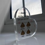 Personalised Mum Gift Mothers Day Gift Heart Plaque Funny