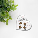 Personalised Mum Gift Mothers Day Gift Heart Plaque Funny
