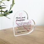 Mothers Day Gifts Mother and Daughter Present Gift From Daughter
