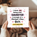 FUNNY Mothers Day Card For Mum Mothers Day Card From Daughter