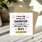 FUNNY Mothers Day Card For Mum Mothers Day Card From Daughter