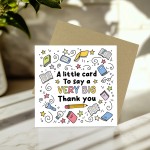 Thank You Card For Teacher, Card For Him Her Appreciation Card