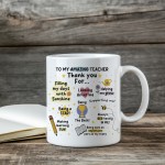 Mug For Teacher Gift For Him Her Appreciation Gift Thank You