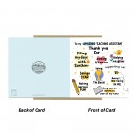 Thank You Card For Teaching Assistant Card For Him Her