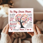 Mothers Day Card, To My Dear Mum I Love You Card, Mum Birthday