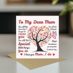 Mothers Day Card, To My Dear Mum I Love You Card, Mum Birthday