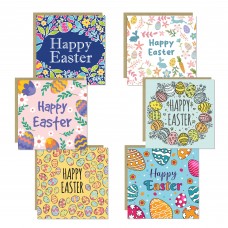 Multipack Of Easter Cards Pack of 6 Easter Cards Floral Design