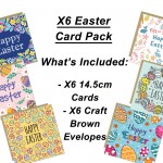 Multipack Of Easter Cards Pack of 6 Easter Cards Floral Design