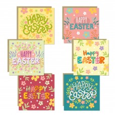 Easter Card Multipack Pack of 6 Easter Cards Floral Designs