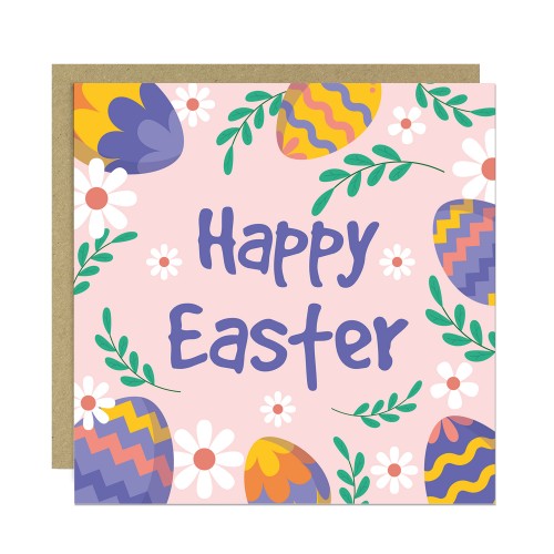 Easter Card, Floral Pastel Easter Card, Card For Easter